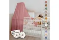 Produktbild: lilimaus Betthimmel Handgefertigter Musselin Betthimmel aus 100% Baumwolle für Babybett, Stoffhimmel für Babybett-Deko im Kinderzimmer und Spielzimmer