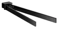 Produktbild: EMCO Loft Handtuchhalter zweiarmig zur Wandmontage, schwenkbarer Badetuchhalter aus Aluminium, hochwertige Handtuchstange für Zwei Handtücher, schwarz matt, 31 cm
