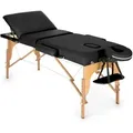 Produktbild: Mt 500 Massagetisch 210 cm 200 kg klappbar Feinzellschaum Tasche schwarz - Klarfit