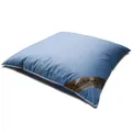 Produktbild: Kissen mit 100% neuen weißen Gänsefedern in 80x80 cm Federkissen blau Kopfkissen