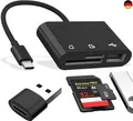 Produktbild: Kartenlesegerät USB-Kartenreader & Micro SD-Adapter (6-in-1) - SD/SDHC/SDXC/MMC/