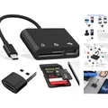 Produktbild: USB Kartenlesegerät 6-in-1 mit USB-C und Micro SD-Adapter für Windows Mac 5000