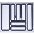 Produktbild: SOTECH Orga-Box I Besteckeinsatz Silbergrau 600 mm Höhe 55 mm Für Blum Tandembox und ModernBox
