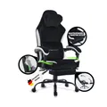 Produktbild: PixelPilot®Ergonomischer Gaming Stuhl [Atmungsaktiver Stoff] mit Fußstütze, Kopf- und Lendenwirbelstütze, PC Stuhl Bürostuhl [breite Sitzfläche]
