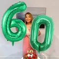 Produktbild: Geburtstag zahlen luftballon 60 jahre | Folienballon Grün Folienballon in 40