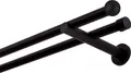 Produktbild: Gardinenstange 400 cm 2-läufig Schwarz Matt stabile Vorhangstange 19 mm mit Kugel einfache Montage an der Wand