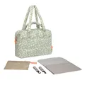 Produktbild: LÄSSIG Baby Wickeltasche mit Tragegriff und Wickelunterlage, Kinderwagenbefestigung, wasserabweisend/GRE Everyday Bag Leo light khaki