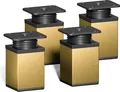 Produktbild: 4er Set sossai moderne Möbelfüße in Gold 60mm höhenverstellbar Schrankfüße Sockelfüße