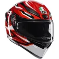 Produktbild: AGV K-1 S Lion Helm, schwarz-weiss-rot, Größe M für Männer