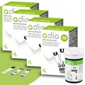 Produktbild: adia Blutzuckerteststreifen, 200 Stück, Vorteilspackung zur Blutzucker-Kontrolle bei Diabetes (Zucker-Krankheit), für das adia-Blutzuckermessgerät (hier nicht enthalten)