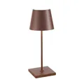 Produktbild: Zafferano, Poldina Pro Mini Lampe, Kabellose, Wiederaufladbare Tischlampe mit Touch Control, Auch für den Außenbereich Geeignet, Dimmer, 2200-3000 K, Höhe 30 cm, Farbe Corten
