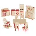 Produktbild: GOKI Puppenmöbel Küche 11ltg aus Holz für Kinderpuppenhaus  51951 NEU