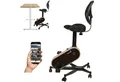 Produktbild: Skandika Heimtrainer Office Bike, Deskbike für Home Office, Kinomap App kompatibel (Bürotisch Fahrrad für Zuhause, Fahrradschreibtisch, Magnetbremse), Transportrollen, Fahrradstuhl bis 150 kg, 8 Widerstandsstufen