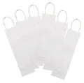 Produktbild: Papiertüten für Flaschen Stärke von 110g/qm Farbe weiß 12x10x36cm 6 Stück