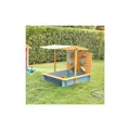 Produktbild: HOME DELUXE Sandkasten mit Überdachung SANDY - Holz/Grau