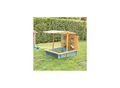 Produktbild: HOME DELUXE Sandkasten mit Überdachung SANDY - Holz/Grau