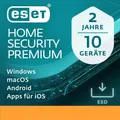 Produktbild: ESET Home Security Premium 2026 10 Geräte 2 Jahre Sofort per Email