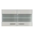 Produktbild: Hängeschrank 100 cm mit Glastür LUND | Lichtgrau | 100 x 32 x 54,8 cm (BxTxH)