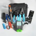 Produktbild: ALLGRIIT Fiber Optic FTTH Tool Kit Glasfaser Werkzeug Set, werkzeug mit optischem Leistungsmessgerät mit RJ45-Netzwerktest Visual Fault Locator Glasfaser Cleaver lwl miller