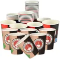 Produktbild: Lauroo 1000 Stück Kaffeebecher Pappbecher – TO GO 200 ml, 8 oz Einweg Coffee to Go Becher (20 x 50)