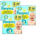 Produktbild: 3x 35 = 105 Stück Pampers Premium Protection Größe 2 Mini 4-8kg Windeln new baby