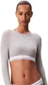 Produktbild: Calvin Klein Damen Bralette Lightly Lined mit Logobund, Grau (Grey Heather), L