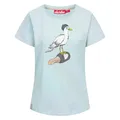 Produktbild: derbe Sturmmöwin - Damen T-Shirt, Größe:XL, Farbe:skyride/Lava Smoke