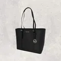 Produktbild: Michael Kors MK Tasche Shopper Jet Set Travel Large LG Schwarz Silber Leder NEU