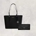 Produktbild: Michael Kors Tasche Shopper Portemonnaie Jet Set Travel Large Schwarz Leder NEU