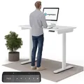 Produktbild: Ergotopia Schreibtisch Desktopia One (elektrisch höhenverstellbarer Schreibtisch) weiß 138 cm