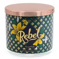Produktbild: Frida Kahlo Duftkerze im Glas | Rebel | Geschenk für Frauen | Duftkerze Vanille | 3 Docht Duftkerzen | Kerzen lange Brenndauer (60h) | Duftkerze Sojawachs