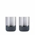 Produktbild: Blomus Calma Windlicht 2er Set Kerzenhalter Deko Steel Gray Smoke H 9.5 cm