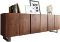 Produktbild: DELIFE Sideboard Live-Edge, Akazie Braun 220 cm 6 Türen Massivholz Baumkante Sideboard