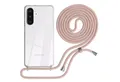 Produktbild: EAZY CASE Handykette Hülle mit Kette für Samsung Galaxy A26 6,7 Zoll, Slimcover Festival Hülle Band Handyketten Umhängehülle Altrosa