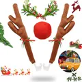 Produktbild: Rentier Auto Auto Rentier Kostüm Auto Weihnachtendeko mit Geweih Auto Deko We...