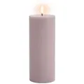 Produktbild: Uyuni LED Stumpenkerze 7,8x20cm rustic light lavender