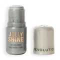 Produktbild: Revolution Jelly Shine Highlight Stick, Highlighter für Augen, Gesicht & Körper, Geltextur mit Perlglanzeffekt, vegan und tierversuchsfrei, Silver Moonlight