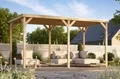 Produktbild: Pavillon Holz Unterstand Fahrradunterstand Terrassenüberdachung CUBECO 453x231cm