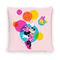 Produktbild: Disney Home Minnie Mouse - Dekokissen mit Füllung und Reißverschluss - 40x40 cm - Wurfkissen mit Füllung, tolles Deko-Kissen für Sofa, Couch, Wohnzimmer und Schlafzimmer - weiches Kuschelkissen