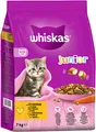Produktbild: Whiskas Junior Trockenfutter Huhn, 7kg (1 Packung) - Katzentrockenfutter für heranwachsende Katzen - Extra kleine Kibbles für Kätzchen (2-12 Monate) - unterschiedliche Produktverpackungen erhältlich