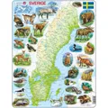 Produktbild: Larsen Puzzle - Schweden mit Tieren (71 Teile) (25066479)