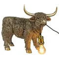 Produktbild: formano Hochlandrind Lampe Stimmungslampe Antik-Goldfarben Ambientbeleuchtung - Gold