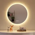 Produktbild: STARLEAD 60cm Runder-Badspiegel-mit-Beleuchtung, Bluetooth, Dimmbar, 3 Farbtemperatur, Entfoggen, Speicherfunktion, HD Hartglas, IP44 Wasserdicht