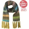 Produktbild: Lana Grossa Charity Schal - Ein Schal für Leben 2025 - Orange/Weiß/Grün/Petrol/Braun/Türkis/Hellgrau/Gelb