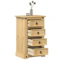Produktbild: Nachttisch Nachtschrank Beistelltisch Corona 53x39x84 Cm Massivholz Kiefer