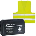 Produktbild: FIRST AID ONLY Erste-Hilfe-Tasche mit Warnweste DIN 13167 schwarz