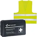 Produktbild: First-Aid-Only Erste-Hilfe-Tasche gefüllt, Füllung nach DIN 13167, inkl. Warnweste, Motorrad
