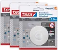 Produktbild: tesa Klebehaken POWERSTRIPS Deckenhaken mit max. 500g Haltekraft - Dekohaken, Dekoration, Mobilé, (Spar-Set, 3-St., inkl. Powerstrips), Klebenagel - POWERSTRIPS Doppelseitig - Tapete & Putz - 3er Pack