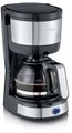Produktbild: Severin KA 4808 Kompakt Filterkaffeemaschine, 750W, 4 Tassen, Kontrollleuchte, Edelstahl gebürstet/schwarz
