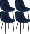 Produktbild: CLP Esszimmerstuhl Springs (4er Set, 4 St), gesteppte Polsterung, Metallgestell